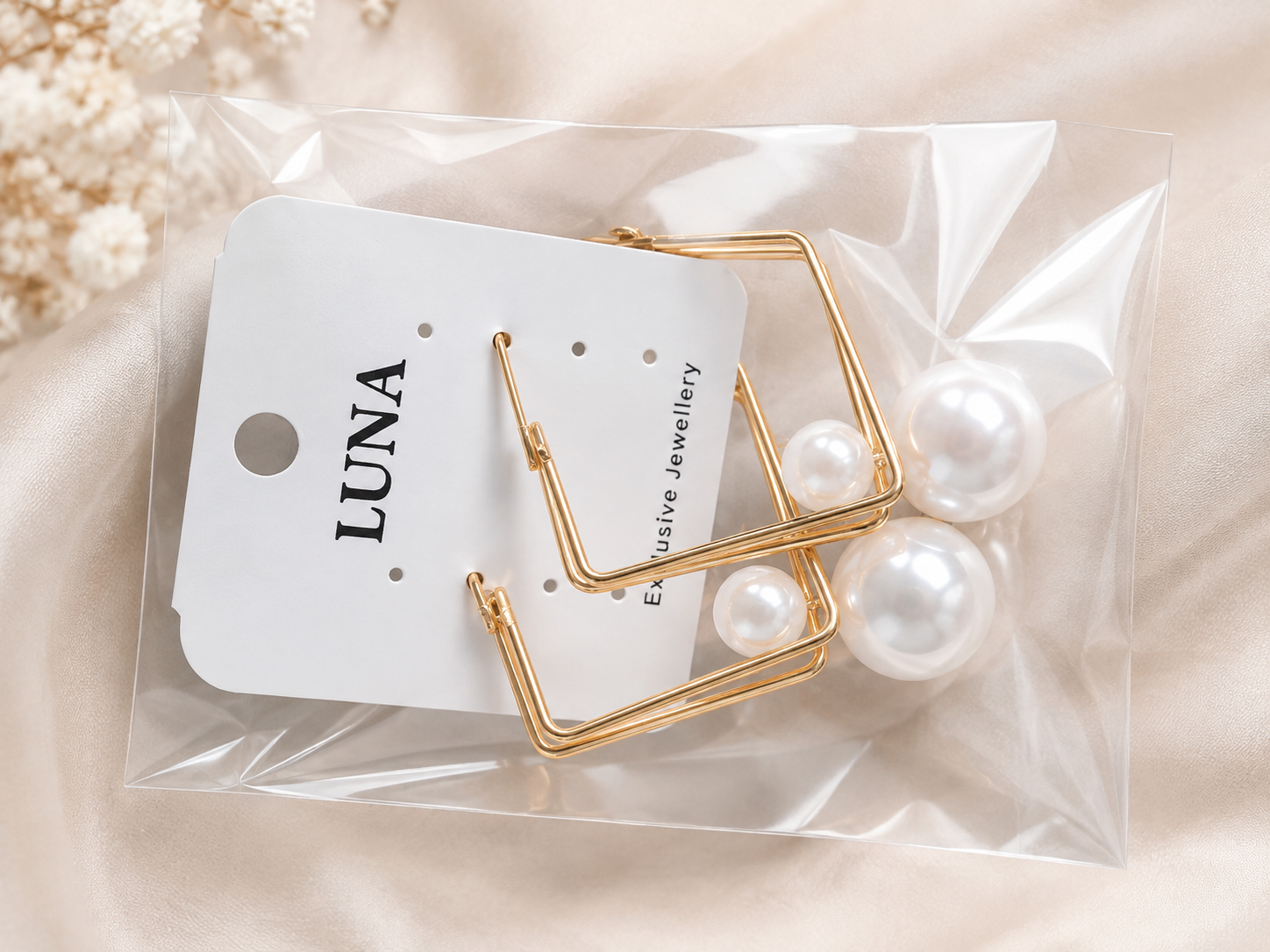 Trendy Geometric Pearl Drop Earrings for Women | Gold Finish Stylish Earrings